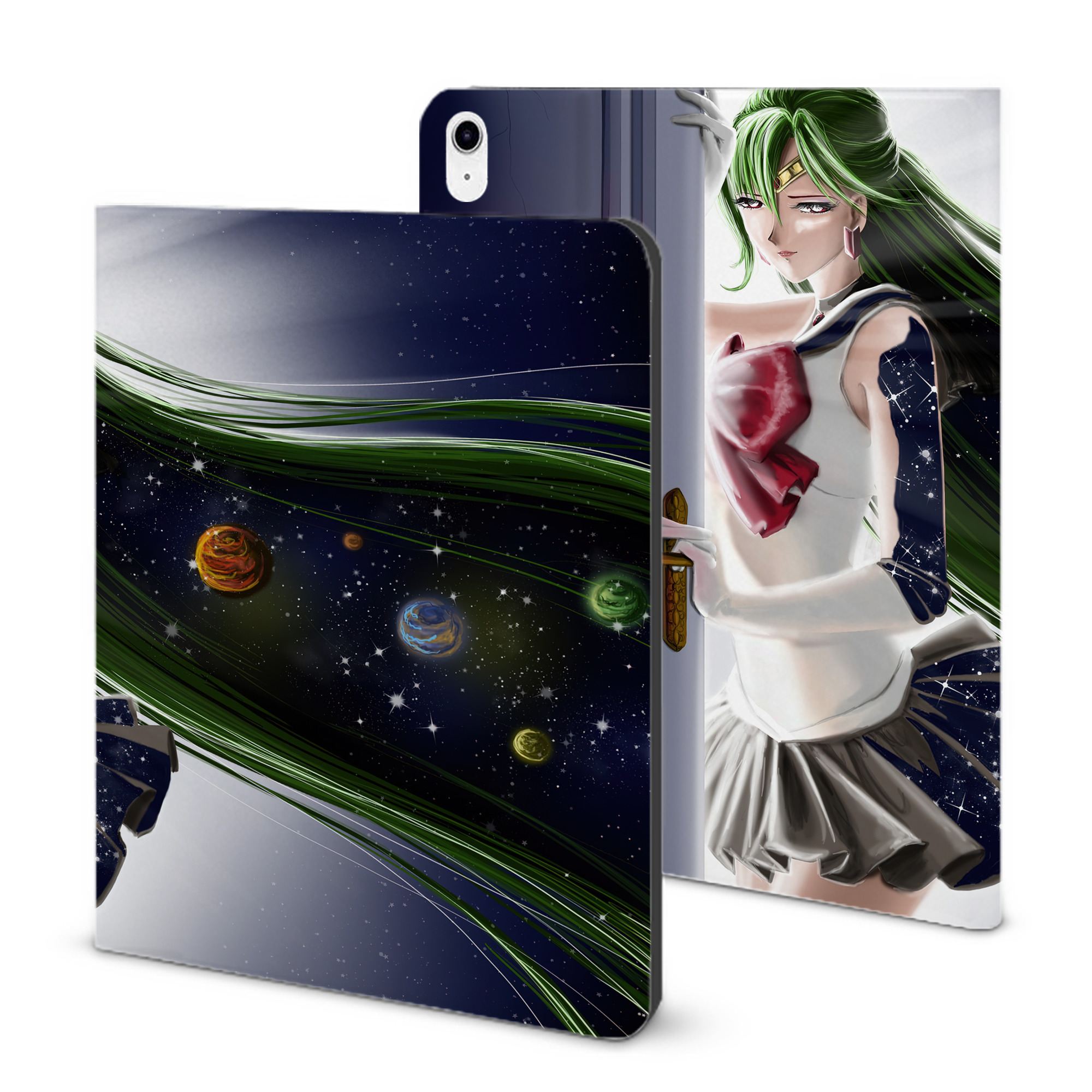 （画像用） 美少女戦士セーラームーン Sailor Moon IPad ケース ブック型 PUレザー TPU 耐衝撃 軽量 薄型 ペン収納なし 全面保護 IPad 各モデル対応